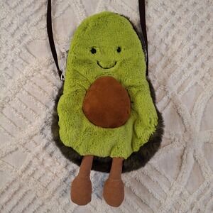 Jellycat Amuseables Avocado‎ Plush Crossbody Bag Purse With Strap Cute Kawaii